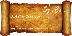 Szám Csenger névjegykártya